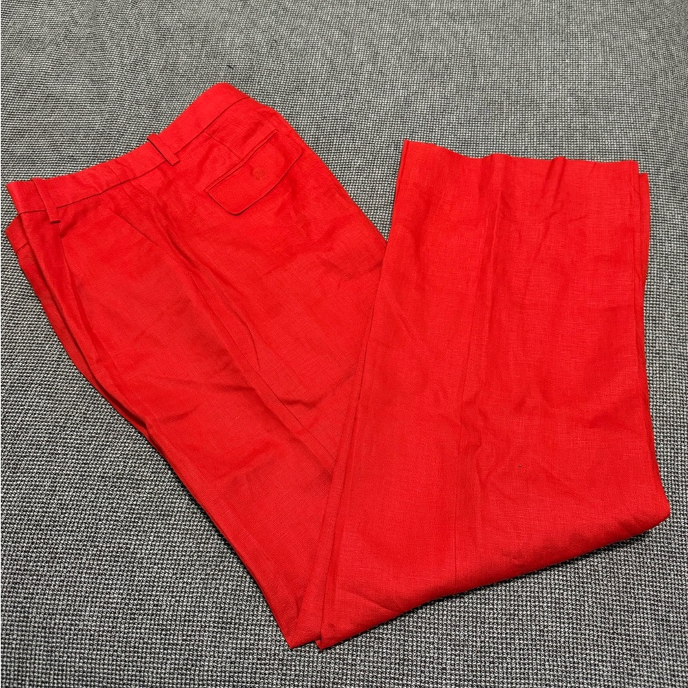 J. Crew Women's Bold Wide Leg Linen Pants